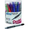 image:imagePentel RSVP Mini Ballpoint Pen 10mm Medium Line 24Assorted Ink in Clear Cylinder Pack BK91MN24MAssorted