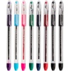 image:imagePentel RSVP Original Ballpoint Pen 07mm Fine Line Assorted Ink Colors Clear Barrel 8 Pack with Bonus Black Ink Pen