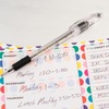 image:imagePentel RSVP Original Ballpoint Pen 10mm Medium Line Assorted Ink Colors Clear Barrel 8 Pack with Bonus Black Ink Pen