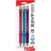 image:imagePentel RSVP Super RT Ballpoint Pen 07mm Fine Line Assorted Ink Pack of 4 BX477BP4M1Assorted
