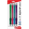 image:imagePentel RSVP Super RT Ballpoint Pen 07mm Fine Line Assorted Ink Pack of 4 BX477BP4M1Multicolor
