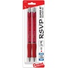 image:imagePentel RSVP Super RT Ballpoint Pen 07mm Fine Line Assorted Ink Pack of 4 BX477BP4M1Red