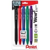 image:imagePentel Wow Retractable Ballpoint Pen 14mm Bold Line Assorted Ink Colors 5 Pack