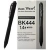 image:imagePentel Wow Retractable Super Smooth Ballpoint Pen 14mm Bold Line Triangular Barrel Black Ink 12 Pack