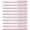 image:imagePentel AMZBXA105ST2 Oil Based Ballpoint Pen Calme Calm 05mm White Beige Turquoise 3 PensPink Shaft