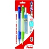 image:imagePentel Champ Mechanical Pencil with Lead and 2 Erasers 07mm Assorted Barrels Barrel Color May Vary 2 Pack AL17LEBP2