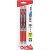 image:imagePentel EnerGel RTX Retractable Liquid Gel Pen Bold Line Metal Tip Red Ink 2Pack BL80BP2BRed