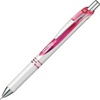 image:imagePentel Energel Knock Ballpoint Pen 05mm Needle Tip Red Ink Silver Body with Red Accent BLN75ZBPearl White Body with Pink Accent