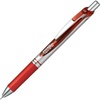 image:imagePentel Energel Knock Ballpoint Pen 05mm Needle Tip Red Ink Silver Body with Red Accent BLN75ZBSiver Body with Red Accent
