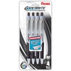 image:imagePentel Pens GlideWrite Ballpoint Pen with TechniFLO Ink  4 Pack of BLACK Ink Pens 10mm with Retractable Barrel Design  Easy Grip amp Smooth Writing Metal Tip Medium point pen