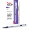 image:imagePentel RSVP Ballpoint Pen 07mm Fine Tip Red Ink Box of 12 BK90BPurple