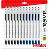 image:imagePentel RSVP Ballpoint Pens 07mm Fine Point 6 Black amp 6 Blue Ink Pentel Pens Pack of 12