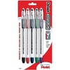 image:imagePentel RSVP Ballpoint Pens Fine Point 07 mm Clear Barrel Assorted Ink Colors Pack Of 5