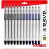 image:imagePentel RSVP Medium Point Pens  10mm  12 Pack of 6 Black amp 6 Blue Ballpoint Pens