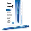 image:imagePentel Wow Retractable Ballpoint Pen 10mm Medium Line Blue Ink Pack of 12 BK440C
