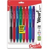 image:imagePentel Wow Retractable Ballpoint Pens 10mm Medium Line Assorted Ink Colors Pack of 8 BK440BP8M