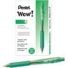 image:imagePentel Wow Retractable Ballpoint Pens 10mm Medium Line Green Ink Box of 12 BK440D