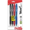 image:imagePentel Wow Retractable Ballpoint Pens Medium Line Assorted Ink Pack of 4 BK440BP4M1