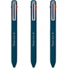 image:imagePentel iZee 4 Colour Ballpoint Pen  Deep Blue Barrel  Multi Ink  Black Blue Red amp Green Ink  Pack of 3