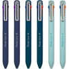 image:imagePentel iZee 4 Colour Ballpoint Pen  Deep Blue Deep Violet amp Sky Blue Barrels  Multi Ink  Pack of 6