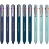 image:imagePentel iZee 4 Colour Ballpoint Pen  Deep Blue Deep Violet amp Sky Blue Barrels  Multi Ink  Pack of 9