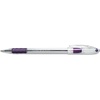 image:imageRSVP Stick Ballpoint Pen 7mm Trans Barrel Violet Ink Dozen