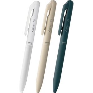 image:imagePentel AMZBXA105ST2 Oil Based Ballpoint Pen Calme Calm 05mm White Beige Turquoise 3 PensSet of 3 colors 2