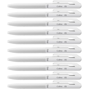 image:imagePentel AMZBXA105ST2 Oil Based Ballpoint Pen Calme Calm 05mm White Beige Turquoise 3 PensWhite Shaft