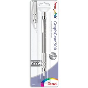 image:imagePentel Arts GraphGear 500 Premium Drafting Pencil 09mm Gray Barrel 1Pack PG529NPABP