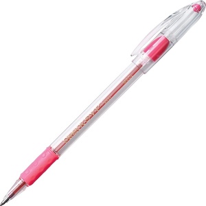 image:imagePentel BK91B RSVP Stick Ballpoint Pen 1mm Transparent Barrel Red Ink Pack of 12Pink