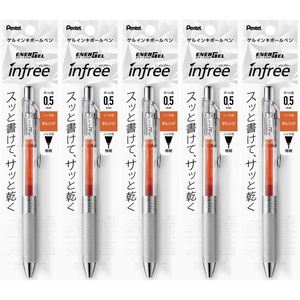 image:imagePentel BL77TLCA EnerGel Ink Ballpoint Pen 07 Blue Black 10 Piecesorange