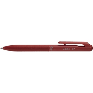 image:imagePentel BXA107CC Calme ballpoint pen clearly dampened click noise grip zone in leather look refillable ball 07 mm  line width 035 mm ink colour blue pack of 1red