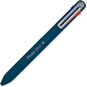 image:imagePentel BXC470LC iZee 4Colour Ballpoint Pen  Choice of Colours OrangeLight BluePinkPurple via Side Pushers in Ink Colour 05 mm Line Refillable Pack of 1BlackRedBlueGreen