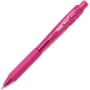 image:imagePentel Ballpoint Pen Retractable Rubber Grip Med Pink BK440P