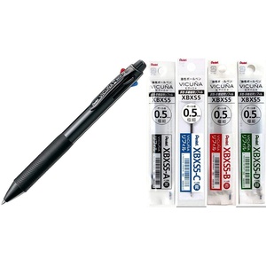 image:imagePentel Ballpoint Pen Vicuna Extra Fine Black Red Blue Green Black BXC45A Refill BlackBlueRedGreen XBXS5ACBD