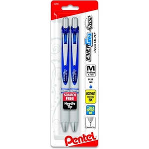 image:imagePentel EnerGel Pearl RTX Retractable Gel Pen 07mm Needle Tip 2 Pack Violet Ink BLN77WBP2VBlue