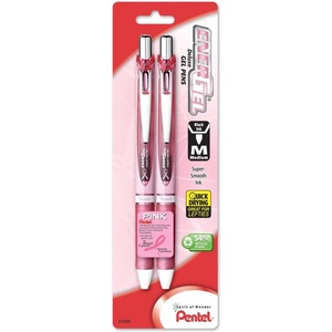 image:imagePentel EnerGel RTX Retractable Liquid Gel Pen Bold Line Metal Tip Red Ink 2Pack BL80BP2BBlackPink Barrel