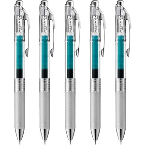 image:imagePentel Energel Infree Gel Ink Ballpoint Pen 05mm Needle Tip Turquoise blue Ink 5 pen setJapan Import