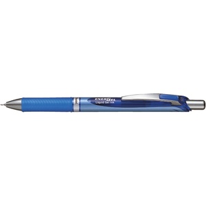 image:imagePentel Energel Knock Ballpoint Pen 05mm Needle Tip Red Ink Silver Body with Red Accent BLN75ZBBlue Body with Blue Accent