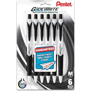image:imagePentel GlideWrite Ballpoint Pen with TechniFlo Ink 10mm Medium Line Brown Ink Box of 12 BX910EBlack