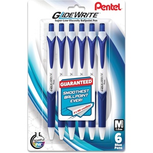 image:imagePentel GlideWrite Ballpoint Pen with TechniFlo Ink 10mm Medium Line Brown Ink Box of 12 BX910EBlue