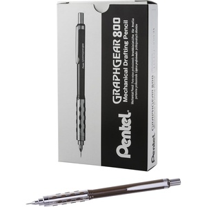image:imagePentel Graph Gear 800 Mechanical Drafting Pencil 05mm Black Barrel with Lead and Small PG805LZBP12 Pack