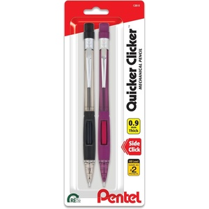 image:imagePentel Quicker Clicker Automatic Pencil 09mm Assorted Barrel Colors Color May Vary 2 Pack PD349BP2K6 red