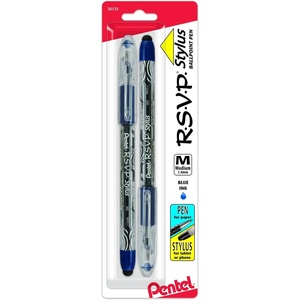 image:imagePentel RSVP STYLUS Ballpoint Pen Fine Line Black Ink BK90LA 12 countblue