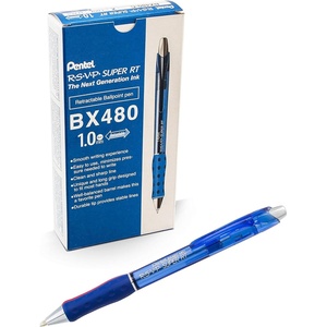 image:imagePentel RSVP Super RT Ballpoint Pen 10mm Medium Line Blue Ink Box of 12 BX480C