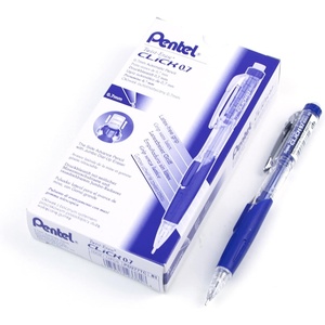 image:imagePentel TwistErase Click Mechanical Pencil 07mm Assorted Blue Barrel Colors Color May Vary Box of 12 PD277TC