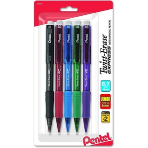 image:imagePentel TwistErase EXPRESS Mechanical Pencil 07mm Assorted Fashion Barrels QE417FLZBP45 Count Pack of 1
