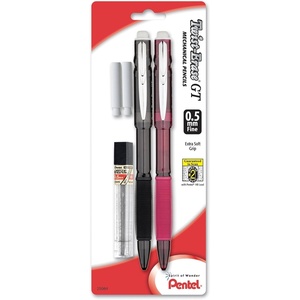 image:imagePentel TwistErase GT 05mm Mechanical Pencil Lead 2 Erasers Assorted Barrel Colors Color May Vary Pack of 2 QE205LEBP2M