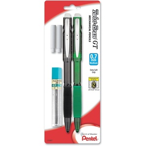 image:imagePentel TwistErase GT 07mm Mechanical Pencil Lead 2 Erasers Assorted Barrel Colors Color May Vary Pack of 2 QE207LEBP2M