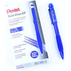 image:imagePentel TwistErase GT 07mm Mechanical Pencil Transparent Violet Box of 12 QE207VBlue